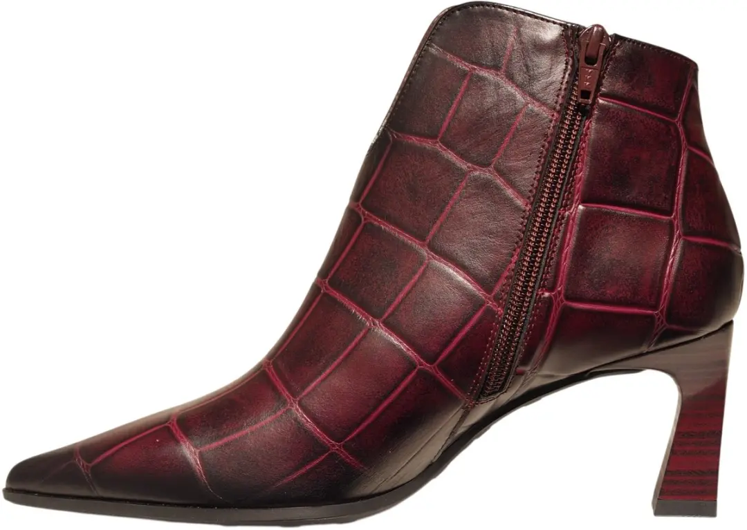 Hispanitas Paris Enkellaarzen Bordeaux croco - afbeelding 5 van 6