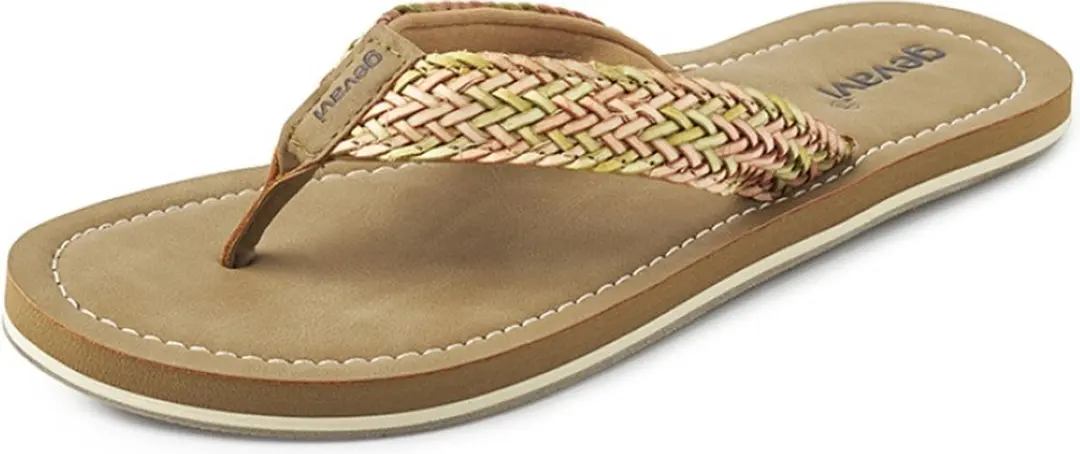 Teenslipper Bali bruin dames Gevavi