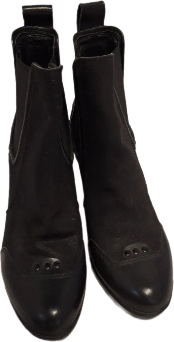 G-STAR RAW-SHONA-ENKELBOOTS-10CM HEEL-BLACK LEER-SIZE 39