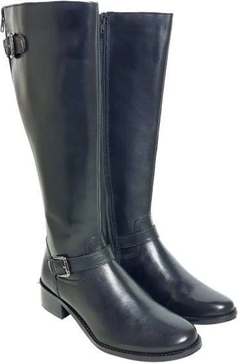 Dameslaars Custom Made Patra Zwart Kuitmaat 35 cm-Schoenmaat 41