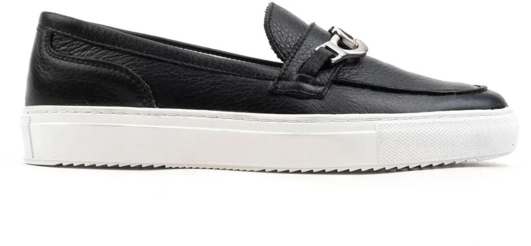 Omnio alfa loafers dames zwart leer