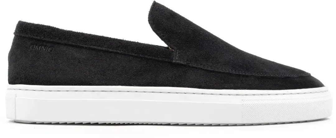 Omnio malton plain loafers heren zwart suède