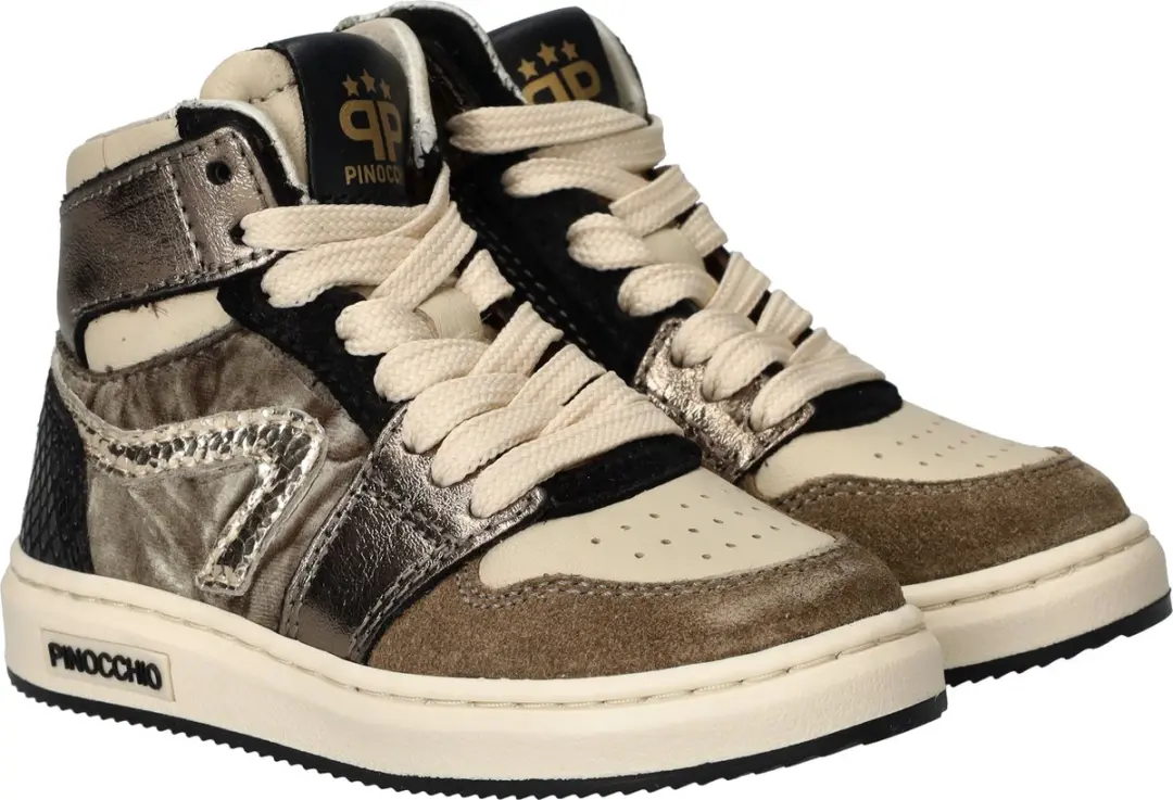 Pinocchio P1765 Sneakers Meisjes - Taupe Maat 25 - afbeelding 2 van 6