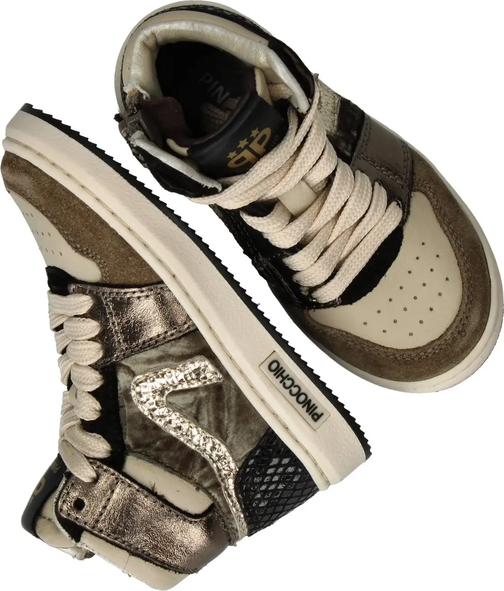 Pinocchio P1765 Sneakers Meisjes - Taupe Maat 25 - afbeelding 3 van 6