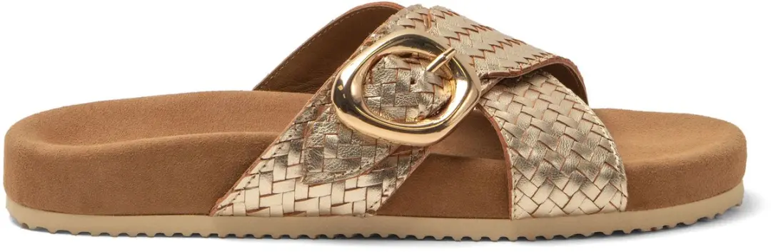 Kaja Dames Slippers Leer Goud