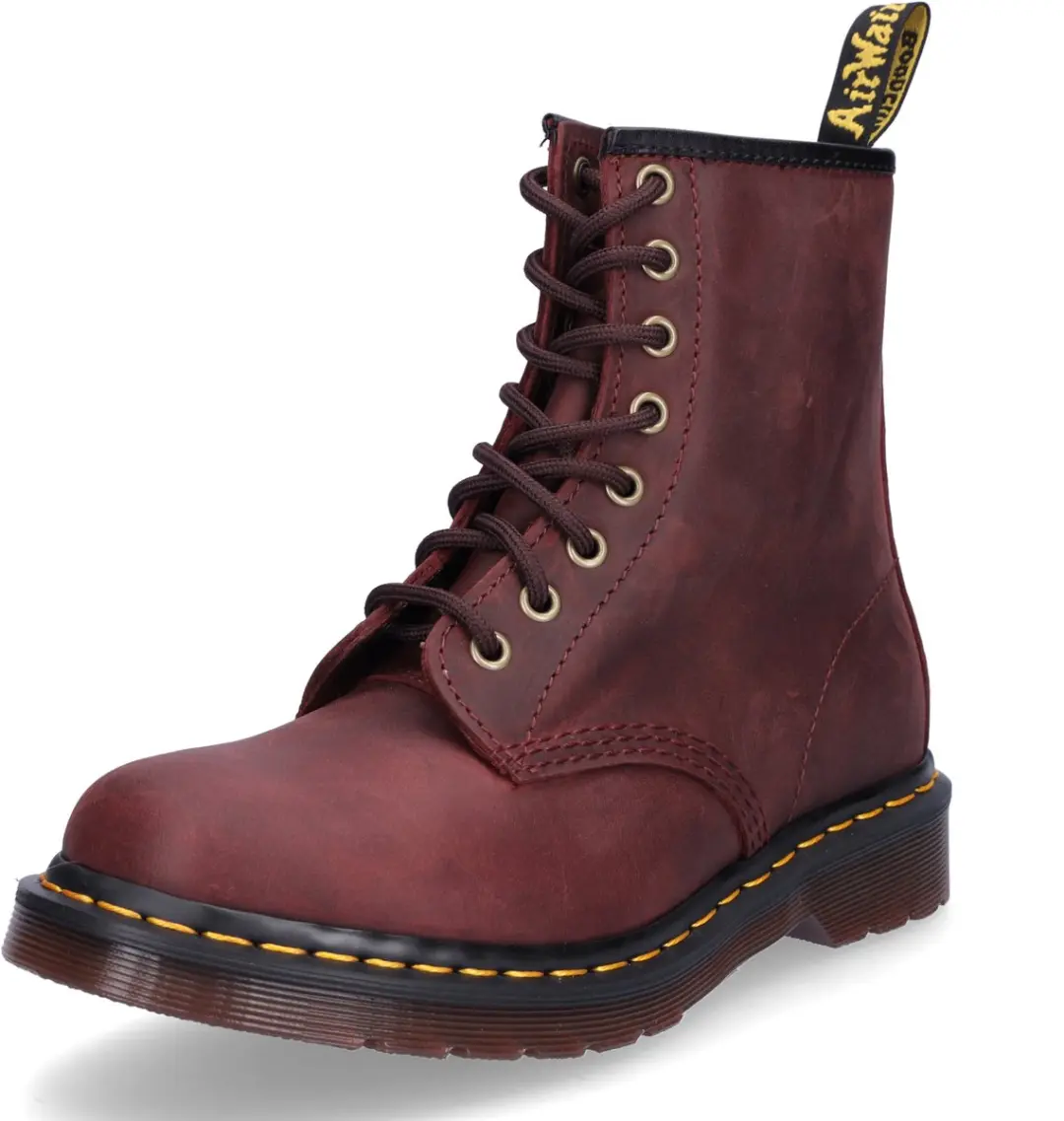 Dr Martens 1460 Crazy Horse leren laarzen bordeauxrood
