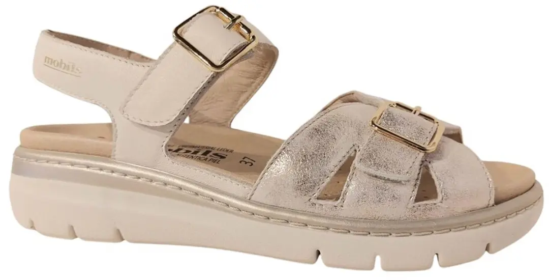 Mephisto Sandaal Leonna Sand Beige Metallic