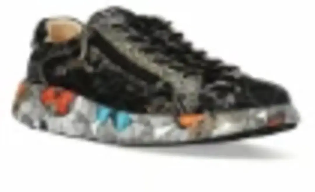 Laura V. Nikito dorian d.blauw print sneaker (Maat