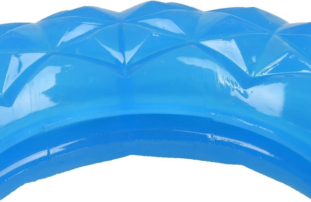 Flamingo Crystal Ring Feeder Hondenspeelgoed - Blauw 22cm - afbeelding 6 van 6