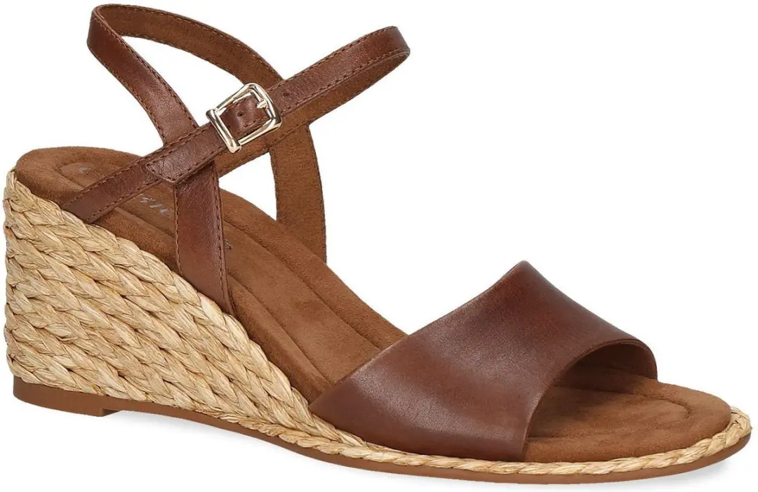 Caprice Sandalen Cognac Nappa Wedge maat 39 - afbeelding 4 van 6