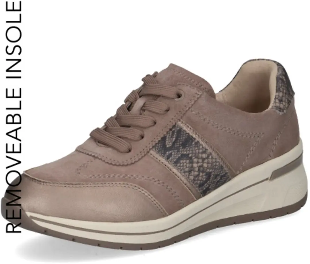Caprice art. 9-23302-47 345 taupe dames sneaker veter/rits maat 40 - afbeelding 5 van 6