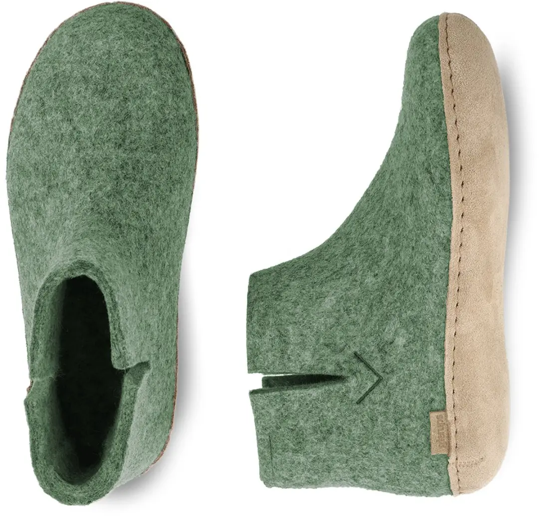 Glerups G-14 Hoge Wollen Sloffen Mos Groen - afbeelding 3 van 6