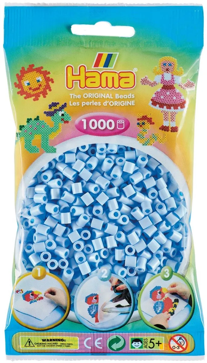 Hama Strijkkralen IJsblauw - 1000 Stuks