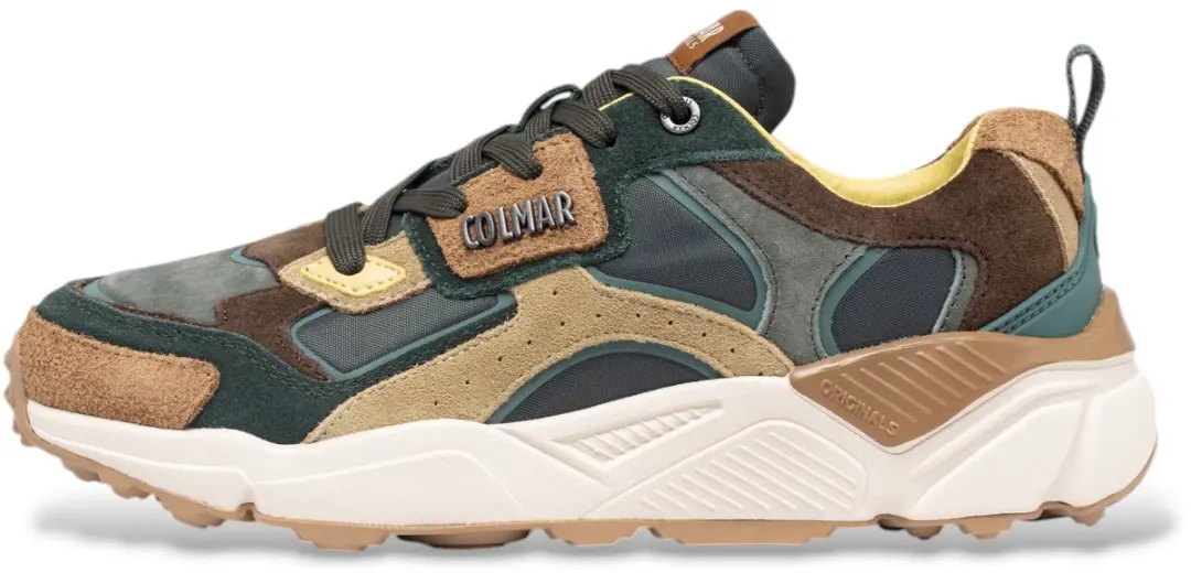 Colmar Groene multicolor leren sneakers Garner Blend