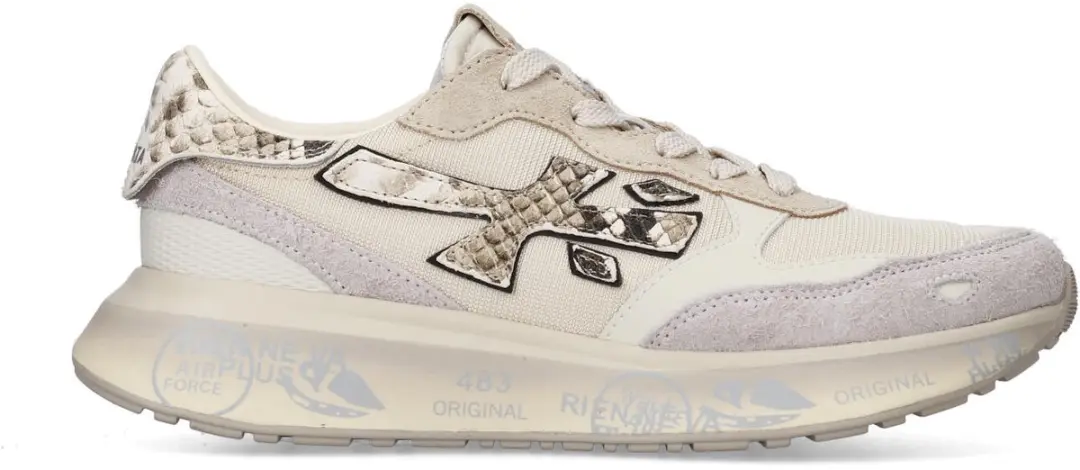 Premiata Lauryn Sneakers Beige/Python - afbeelding 4 van 6