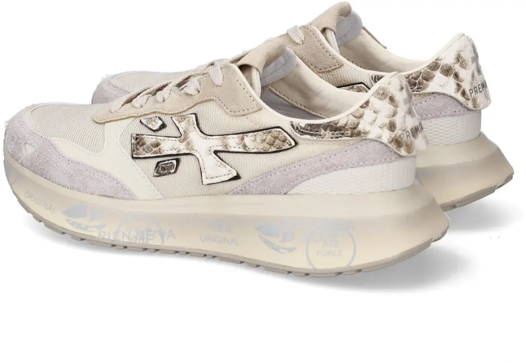 Premiata Lauryn Sneakers Beige/Python - afbeelding 3 van 6