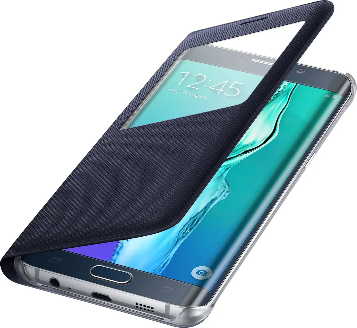 Samsung Galaxy S6 Edge+ S-View Cover EF-CG928PB - Blauw/Zwart