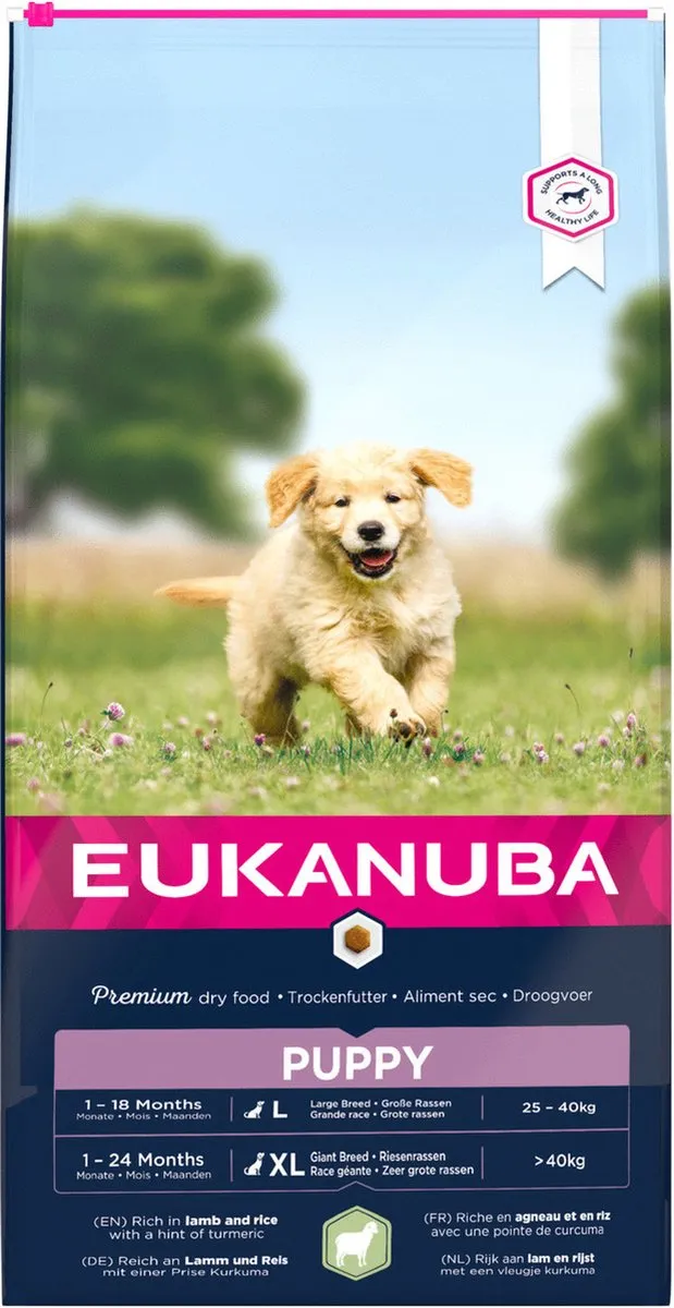 Eukanuba Dog Puppy & Junior All Breeds Lam & Rijst 12kg