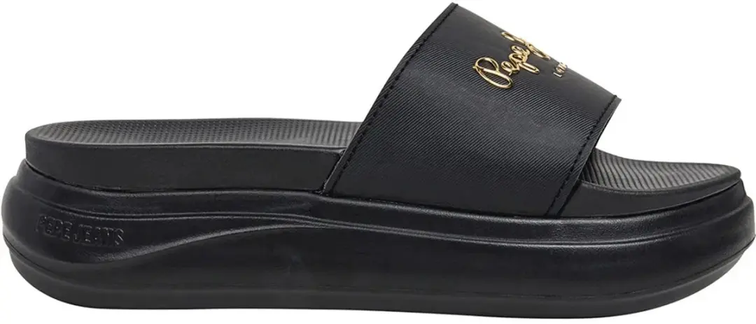 Pepe Jeans Bella Log Slippers Zwart EU 38 Vrouw