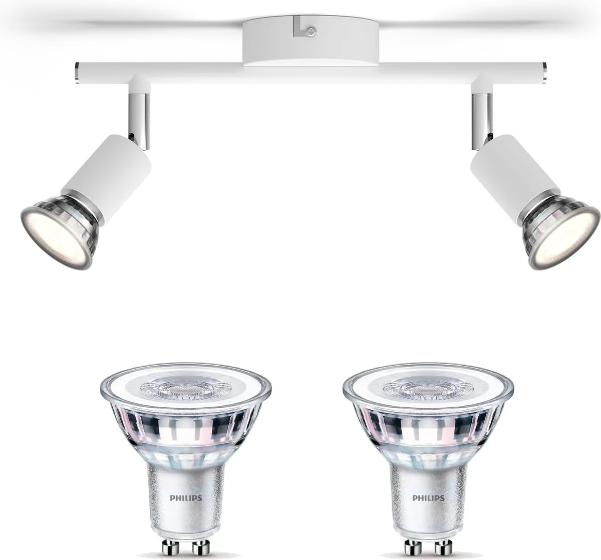 Philips Limbali Opbouwspot 2x GU10 Warmwit 4,6W