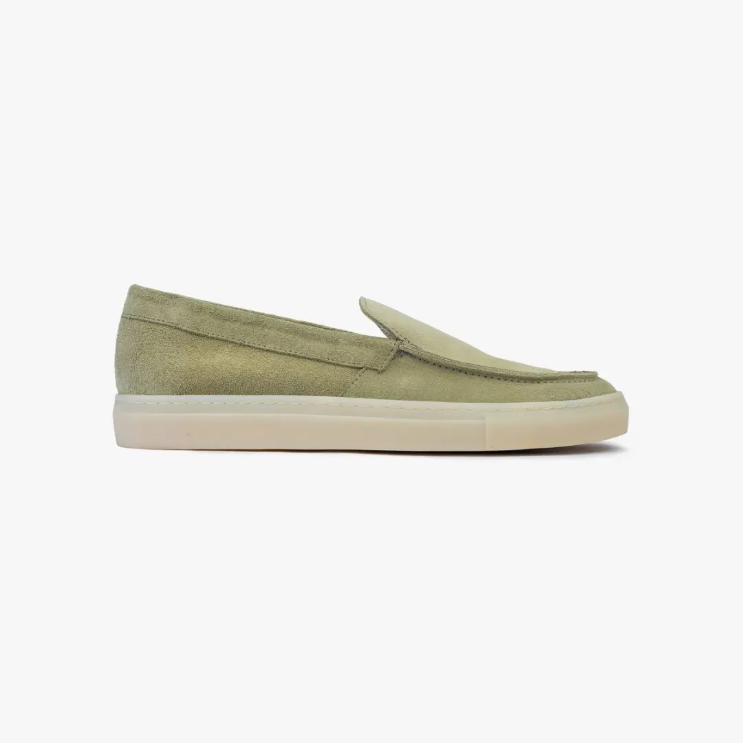 Omnio avrid loafers heren groen suède