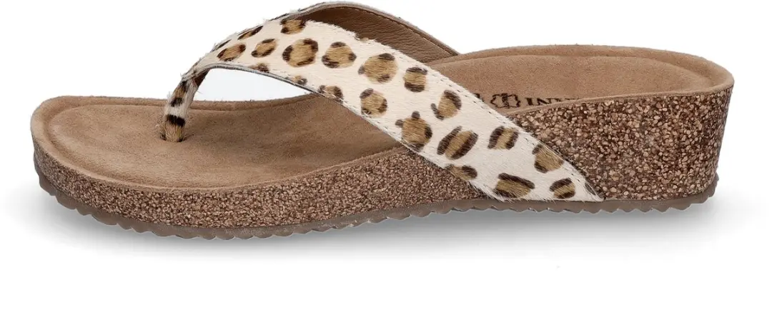 Leia Dames Slippers Ponyhaar Beige - afbeelding 4 van 6