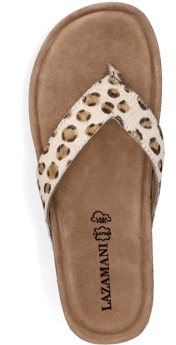 Leia Dames Slippers Ponyhaar Beige - afbeelding 6 van 6
