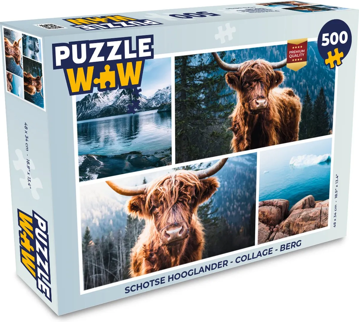 PuzzleWow Schotse Hooglander Legpuzzel 500 Stuks