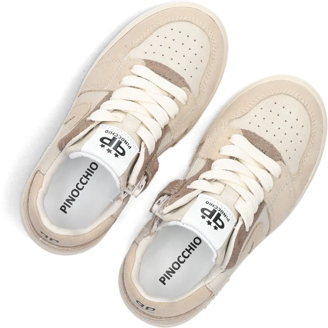 Pinocchio P1015 Jongens Sneakers - Beige Maat 28 - afbeelding 3 van 6