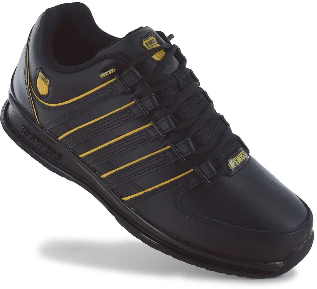 K-Swiss RINZLER Leather - Heren Sneakers Schoenen Zwart 01235-071-M , Maat: EU 41.5 - afbeelding 6 van 6