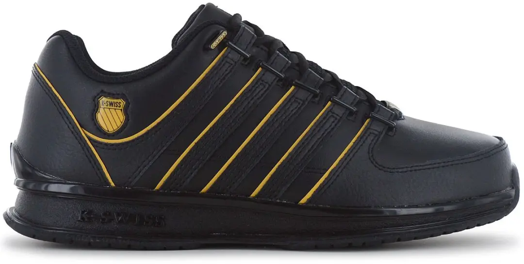 K-Swiss RINZLER Leather - Heren Sneakers Schoenen Zwart 01235-071-M , Maat: EU 41.5
