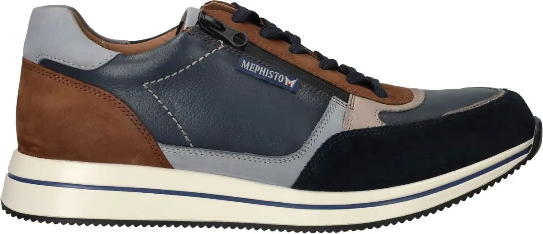 Heren Veterschoenen Mephisto Gilford Blue Blauw