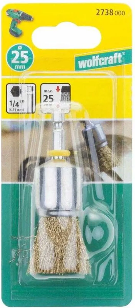 Wolfcraft Messingdraad Penseelborstel 2738000