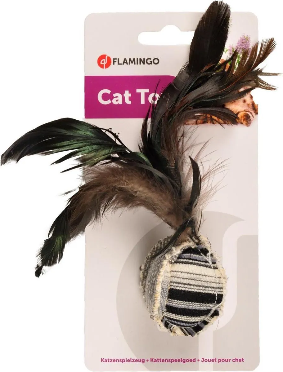 Flamingo Pirin Bal met Veren - Zwart