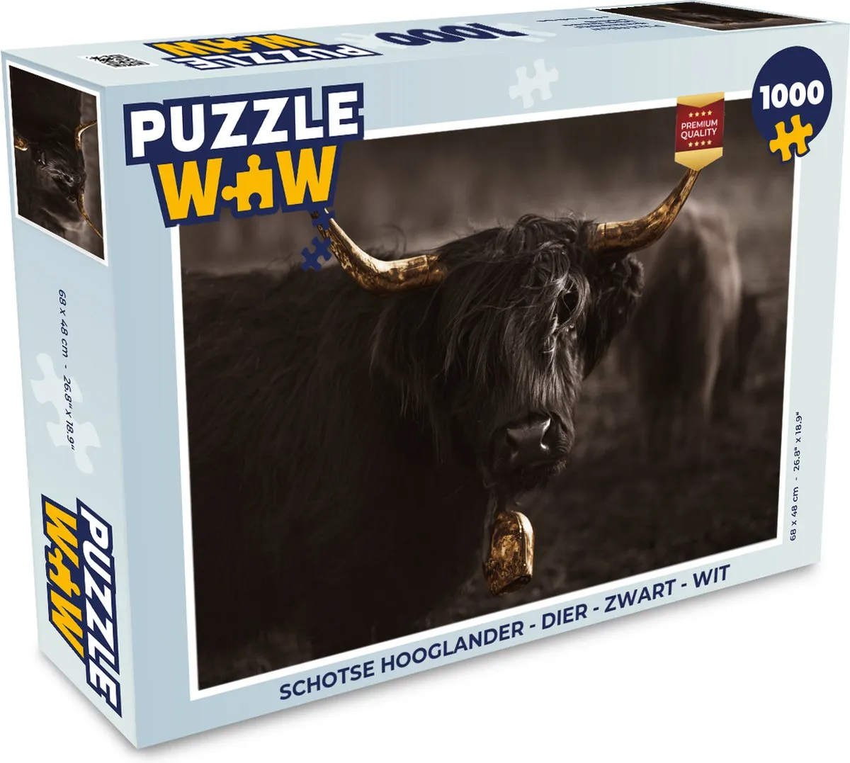 PuzzleWow Schotse Hooglander Legpuzzel 1000 Stuks