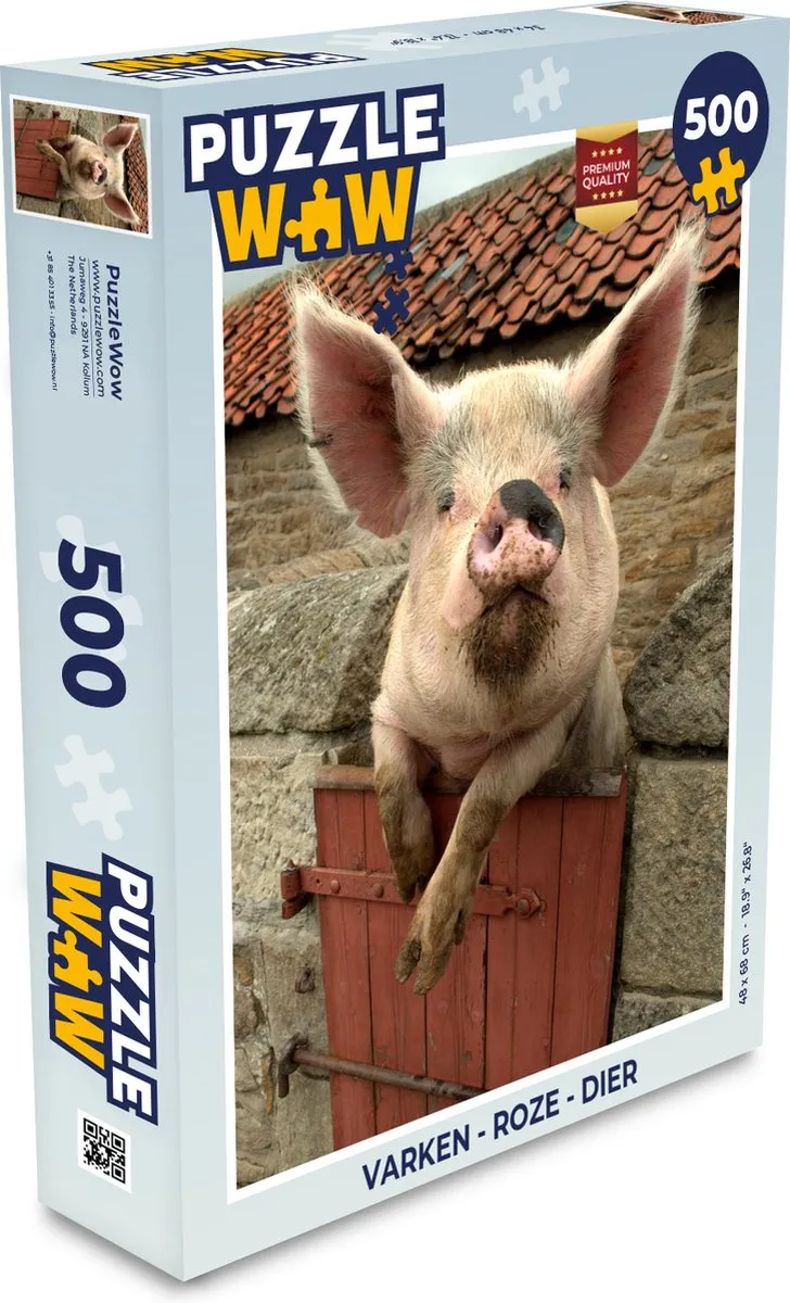 PuzzleWow Varken Legpuzzel 500 Stuks