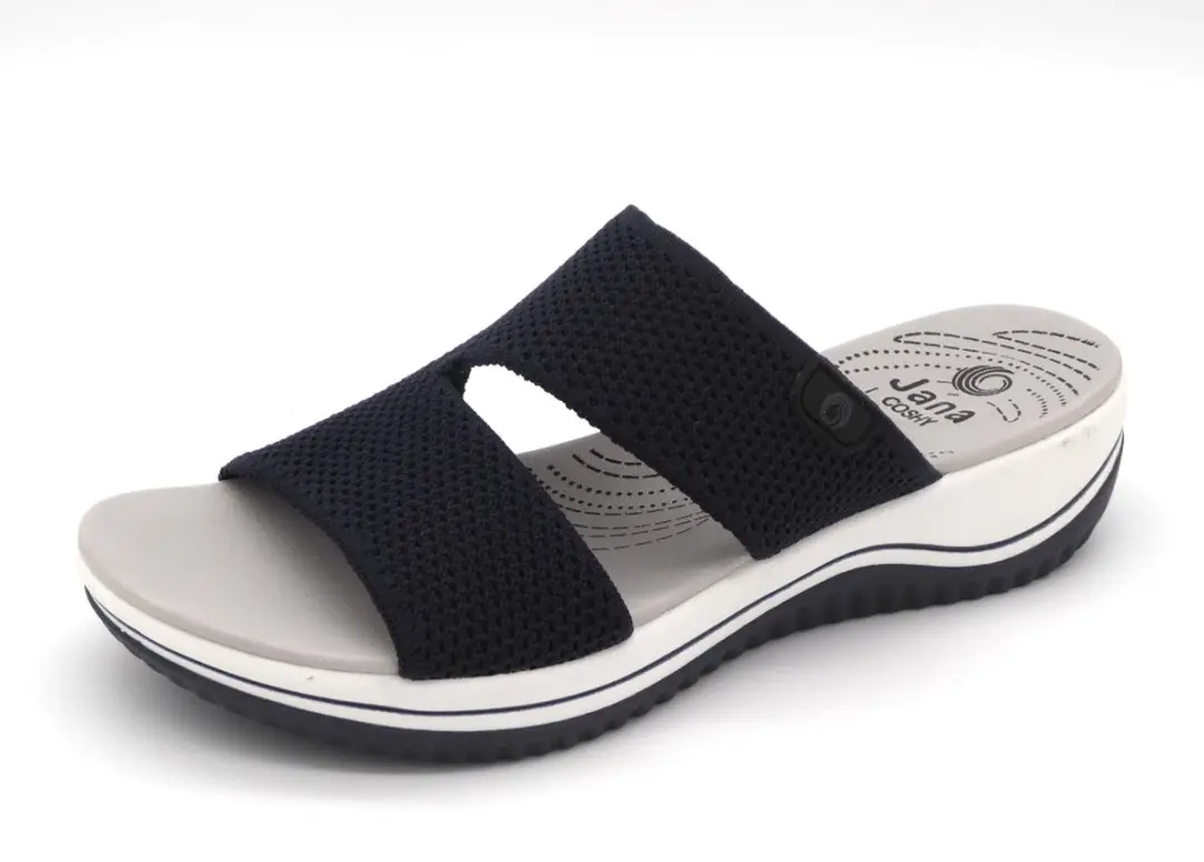 Jana Dames Slipper - 27270-805 Blauw - Wijdte H - Maat 39