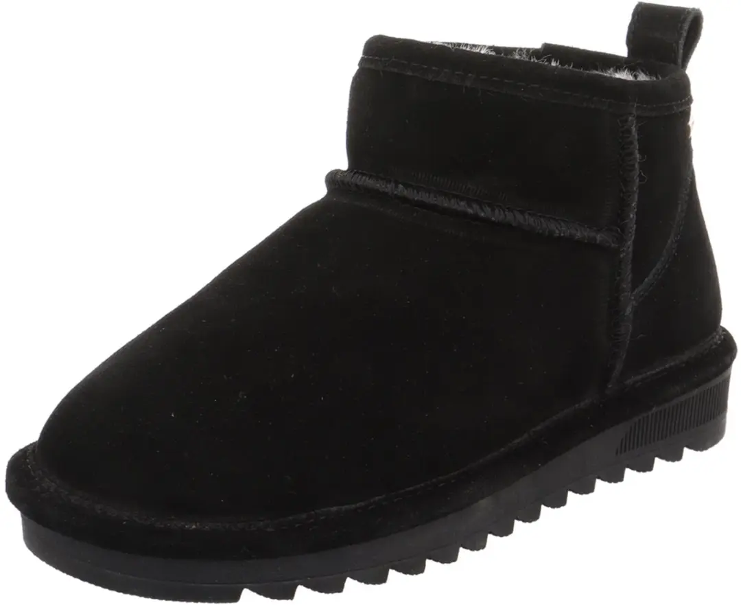 Natural Sense dames leren enkellaars Elbe 1135625 Warme voering zwart