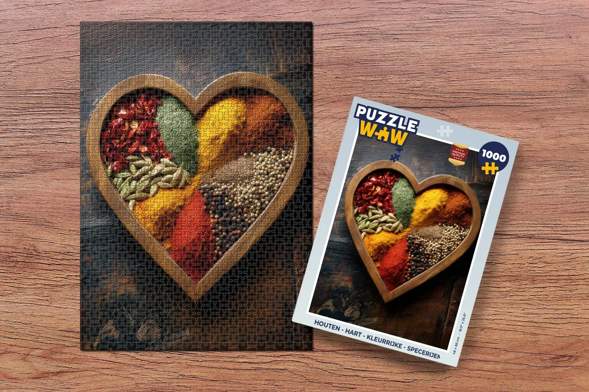 PuzzleWow Hart Specerijen Legpuzzel 1000 Stukjes