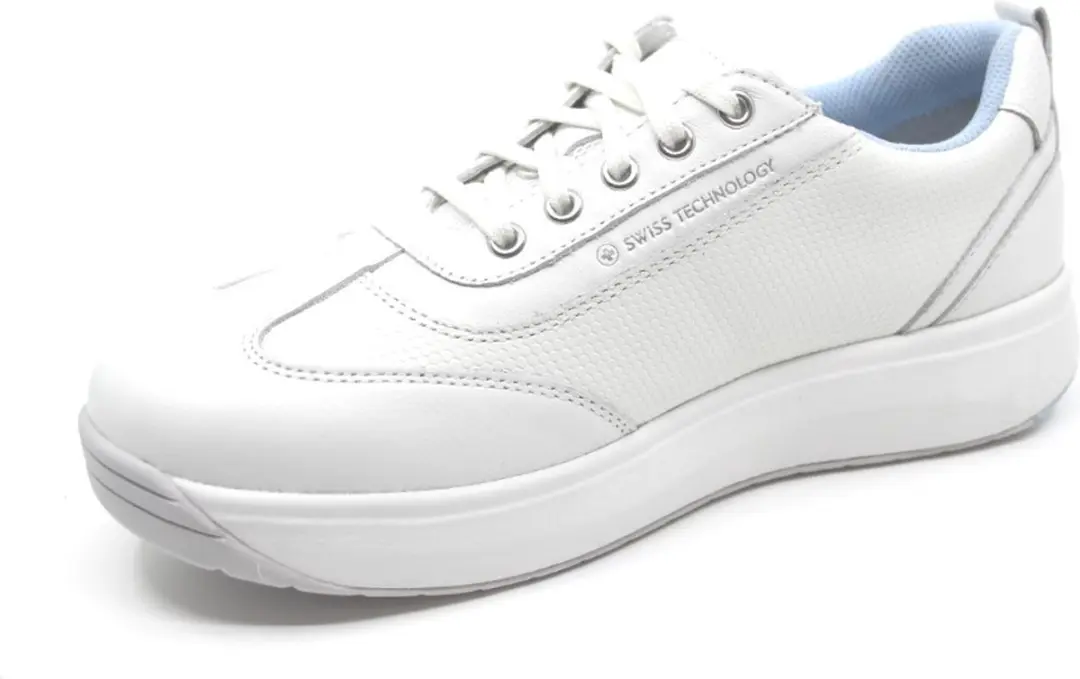 Joya Laura White sneaker - Witte sneaker met schokdempende PU zolen - afbeelding 2 van 4