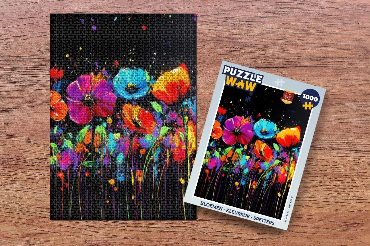 PuzzleWow Bloemen Legpuzzel 1000 Stuks - Kleurrijk
