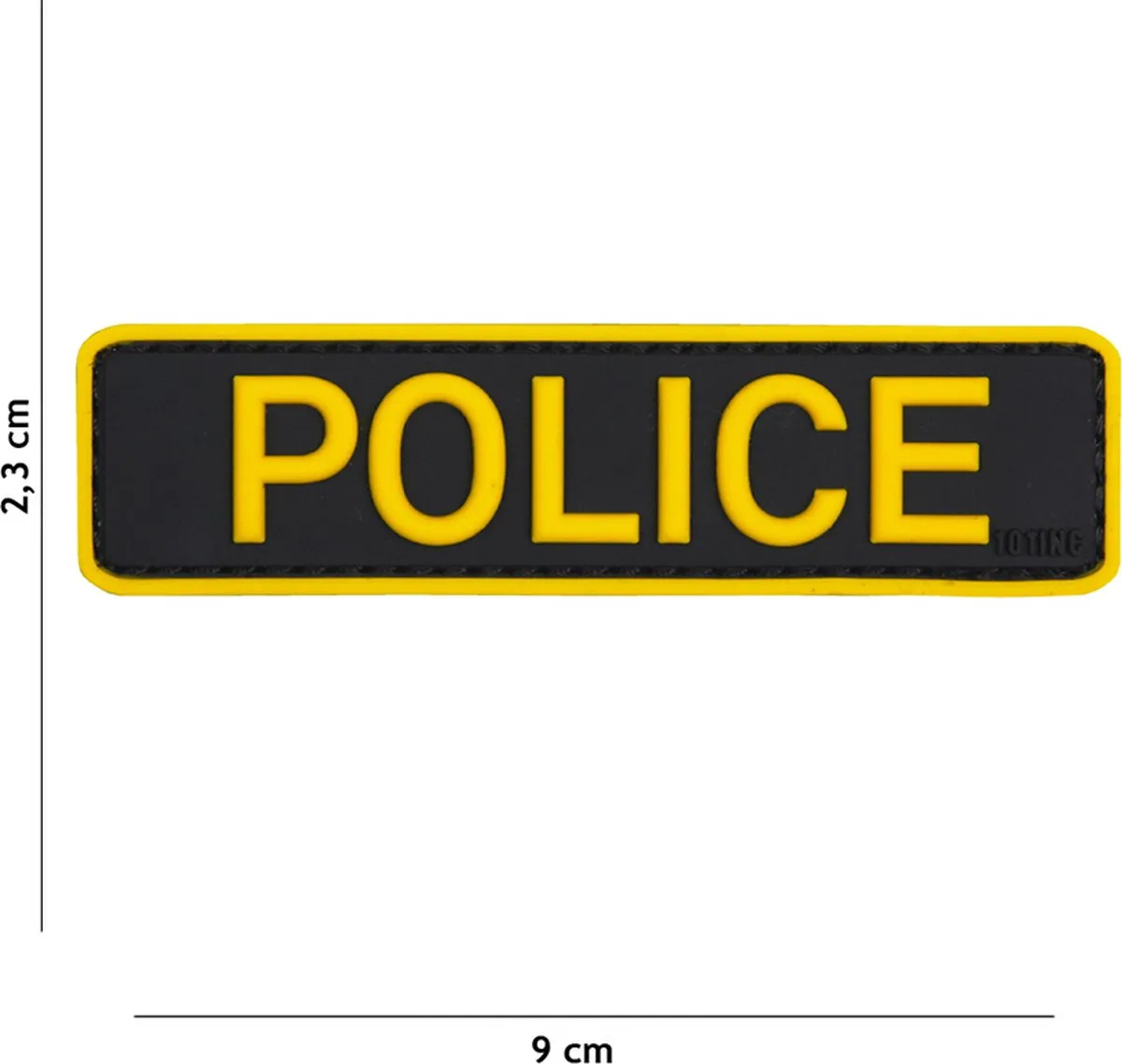 101 Inc Embleem 3D PVC Police Geel 18037