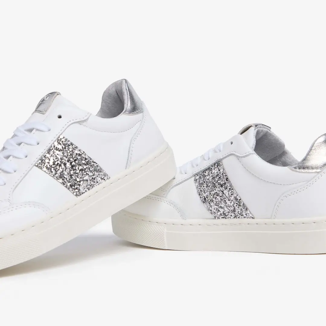 Sneakers Nerogiardini Cr.Riva Florida Bianco T.Glitter Top Drill T.Lumie