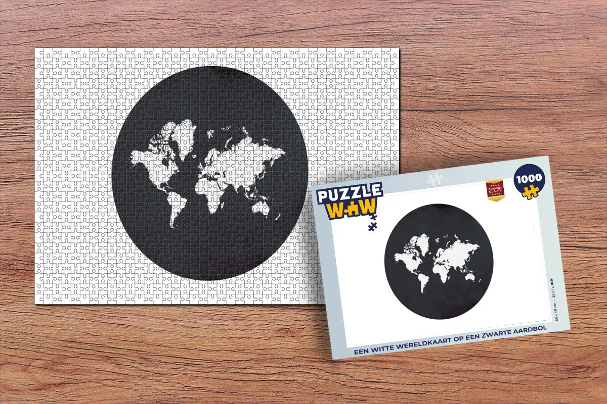 PuzzleWow Wereldkaart Legpuzzel 1000 Stuks - Multicolor
