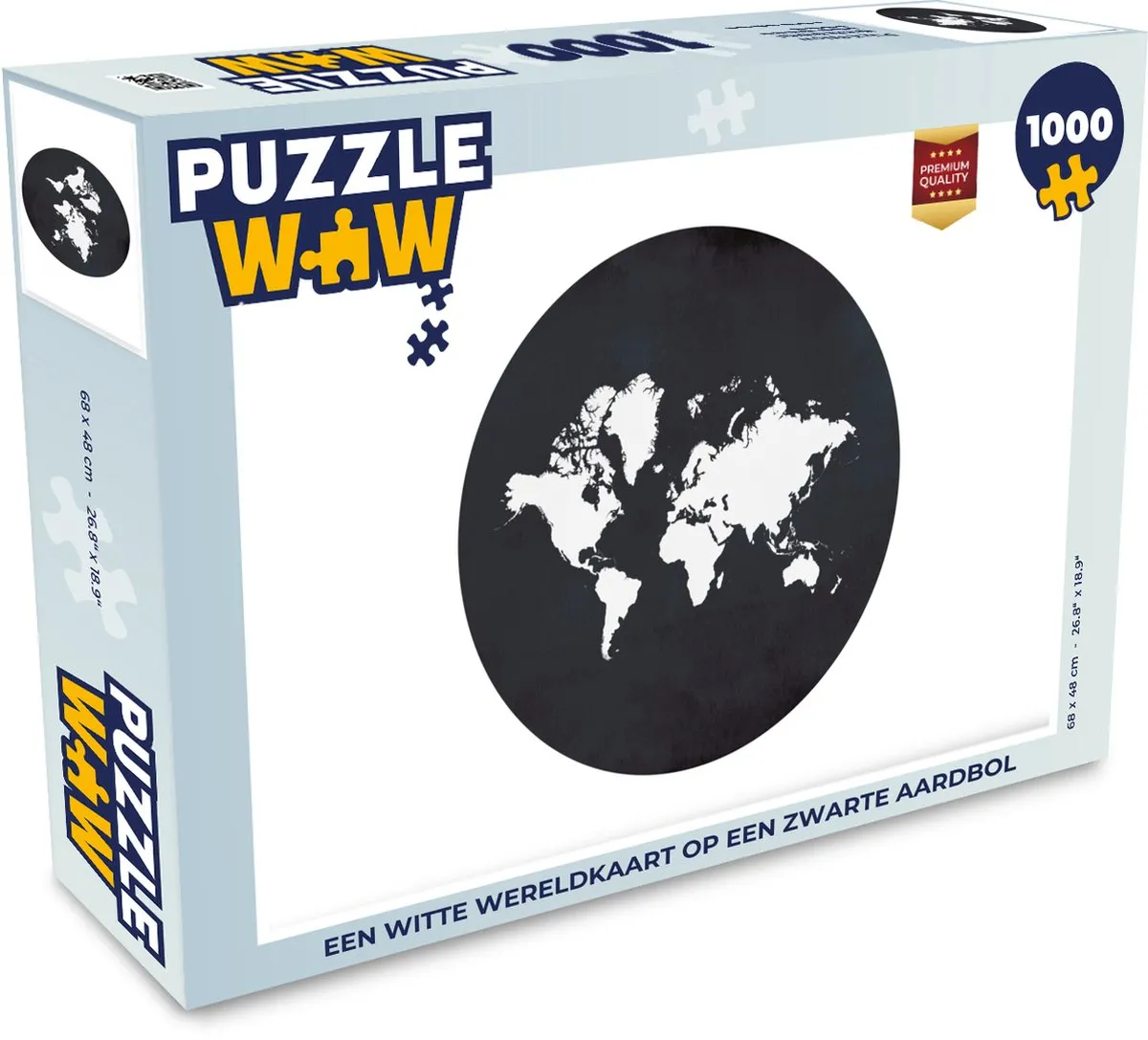 PuzzleWow Wereldkaart Legpuzzel 1000 Stuks