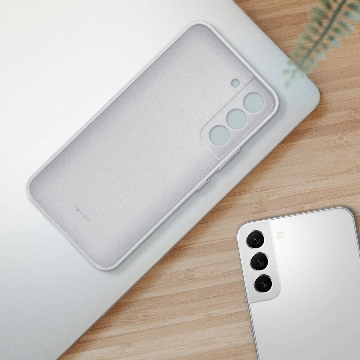 Samsung Galaxy S22 Plus Lederen Hoesje EF-VS906LJEGWW - Lichtgrijs