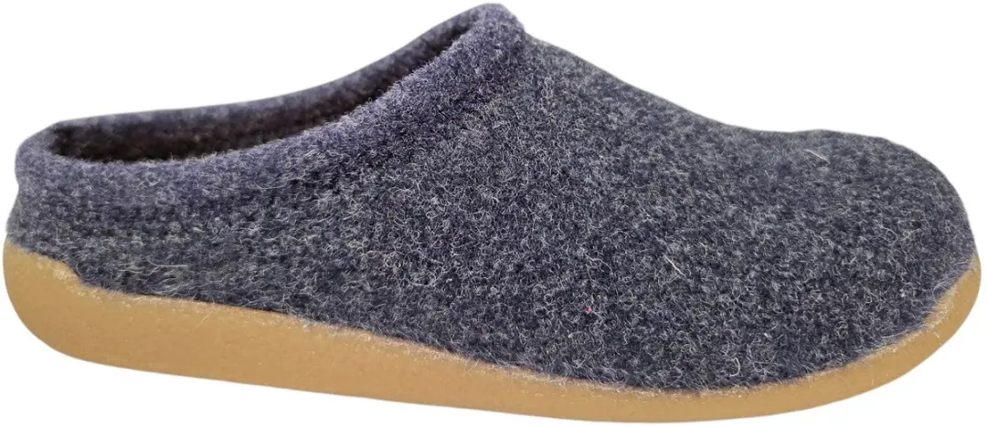 Q Fit Bern 2 Open Blauwe Dames Pantoffels Vilt
