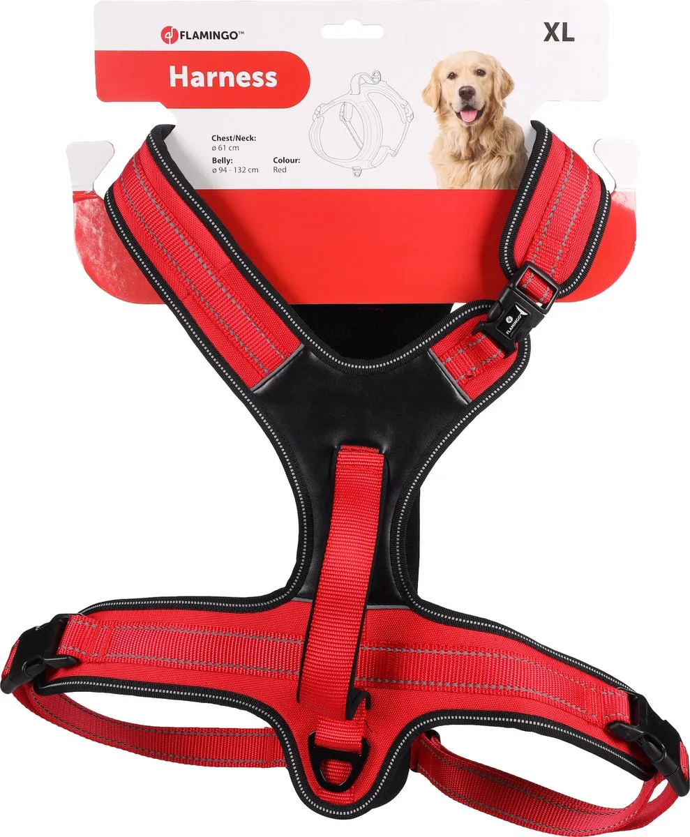 Flamingo Toga Hondenharnas Rood XL 94-132cm - afbeelding 5 van 6
