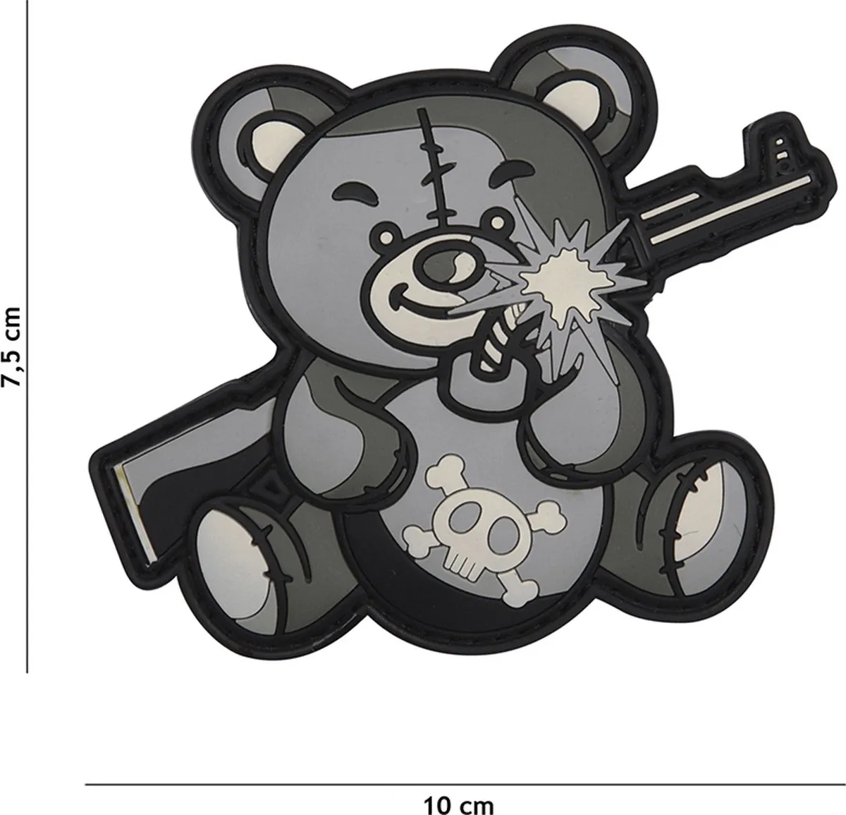 101 Inc Embleem 3D PVC Teddy Grijs 9015