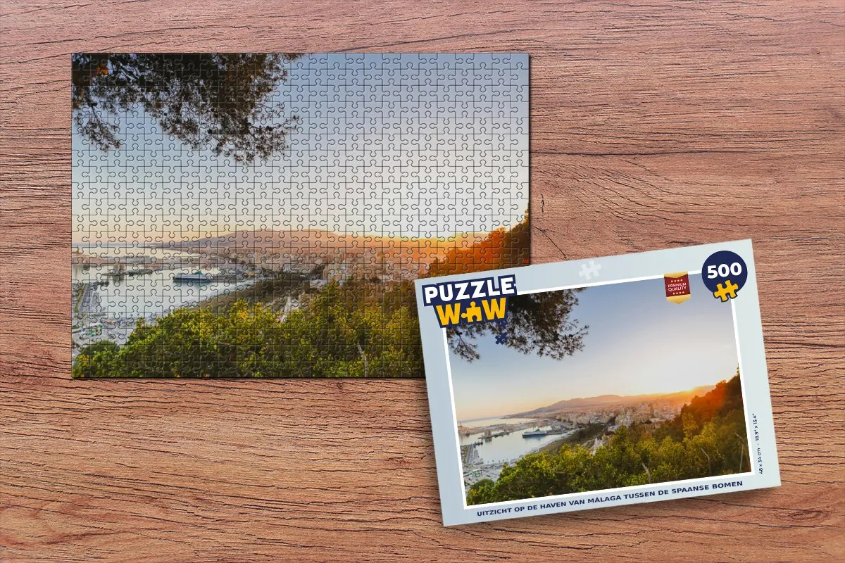 PuzzleWow Legpuzzel Málaga 500 Stuks - Multicolor